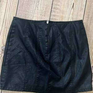 Free People Black Mini Skirt